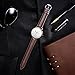 SONGDU Quick Release Leather Watch Band, Full Grain Genuine Leather Replacement Watch Strap with Stainless Metal Buckle Clasp 16mm, 18mm, 20mm, 22mm, 24mm (20mm, Brown)
