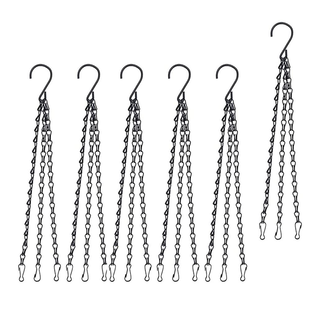 ViLiyDuo Pack of 6 flower pot hanging chain, metal chains for hanging, hanging basket chains, for flower pots, bird cages, planters, lanterns and ornaments