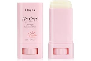 No Cast Sunscreen Stick SPF PA50++++ Collagen Sunscreen Korean Sunscreen Stick Soothing Moisture Matte Sun Stick for Face & B