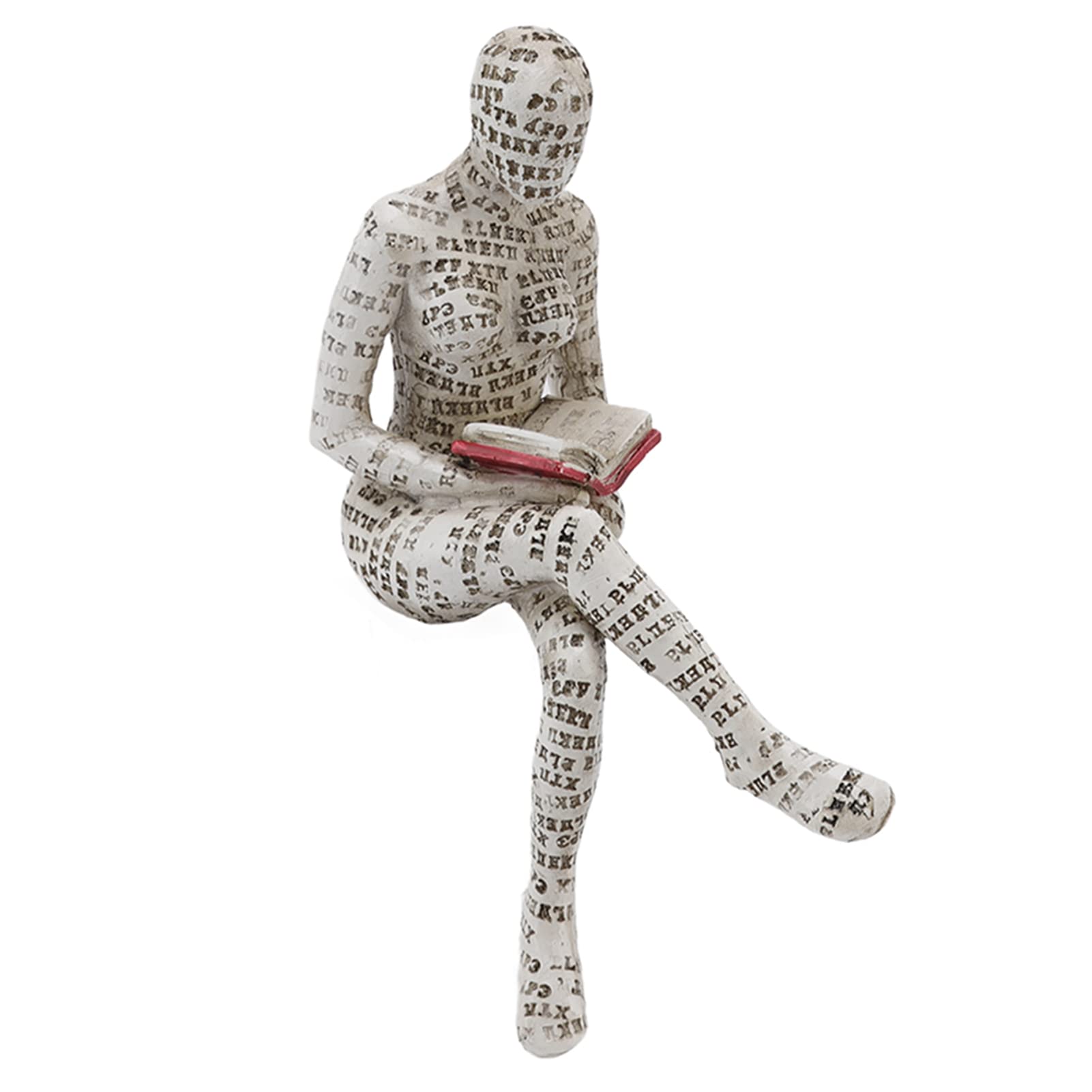 Reading Woman Figurine reading figurine Pulp Ladies Reading Shelf Decor, Innovative Lady Pulp Molding Bookshelf Ornaments, Resin Vivid Textures Ideal Figurines
