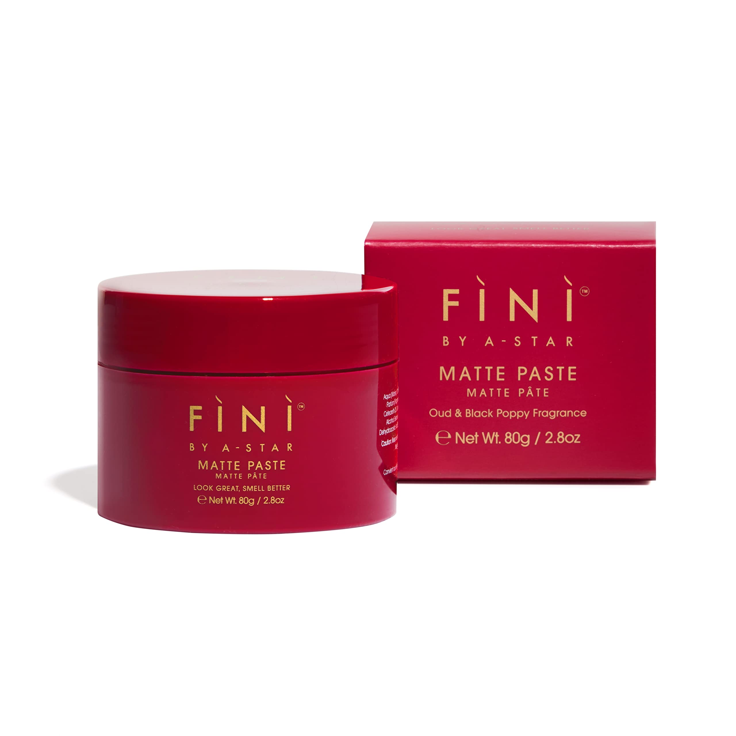 FINI by A-Star Matte Paste for Men – Volumizing Hair Clay with Natural Look & Strong Hold, Matte Finish, Oud Fragrance