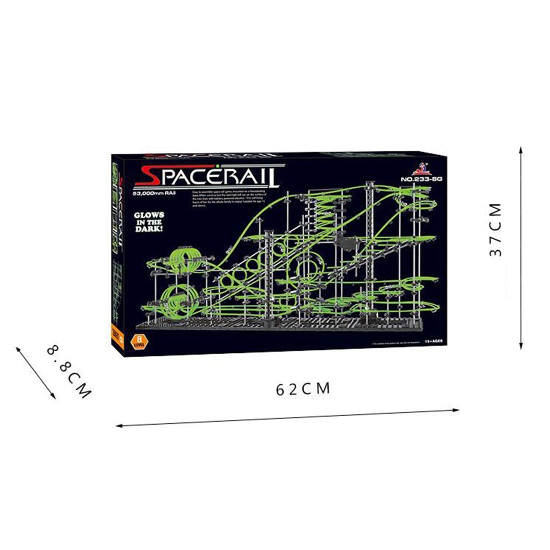 1337 Pieces Marble Run Set Toys with 3 Steel Balls Glow in The Dark, Marble Maze Game Marble Roller Coaster Kit Educational Learning Building Blocks for Children