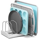 YouCopia StoreMore Adjustable Bakeware Rack, Cookie Sheet Baking Pan and Tray Organizer for Kitchen Cabinet and Pantry Storag