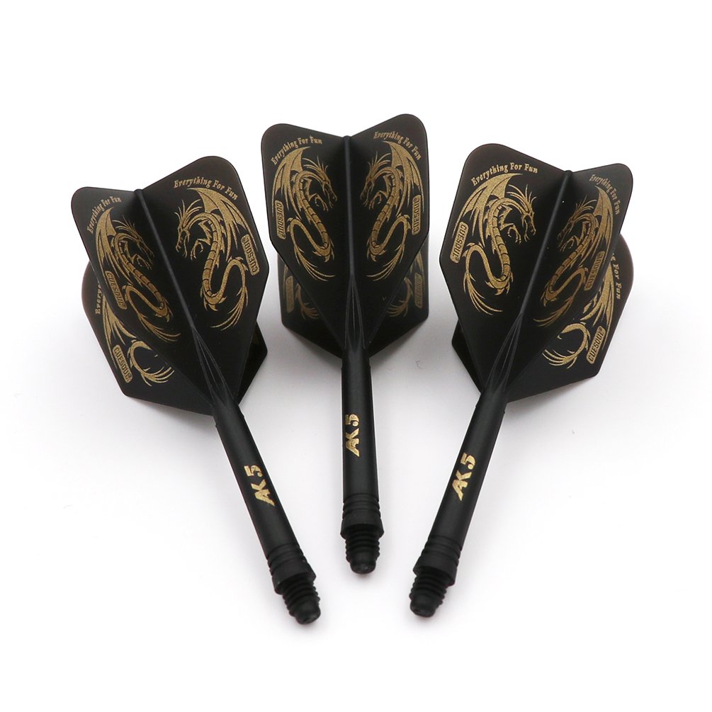 CUESOUL ROST Integrated Dart Shaft and Flights,big wing shape,Set of 3 pcs Dragon Pattern(CSAK-5JL1) — image 1