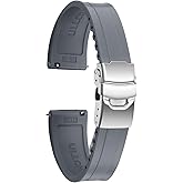 ULLCHRO Watch Strap Watch Band 20mm 22mm Man Waterproof Quick Release Bands Sport Replacement Strap Soft FKM Rubber Watchband
