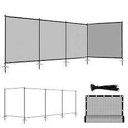 ECOOPTS 5'Hx23'L Privacy Fence Set with Poles and