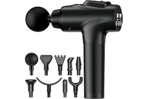 APHERMA Massage Gun, Muscle Massage Gun for Athletes Handheld Electric Deep Tissue Back Massager, Percussion Massage Device for Pain Relief with 30 Speed Levels 9 Heads