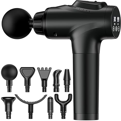 Massage Gun, Muscle Massage Gun for Athletes Handheld Electric Deep Tissue  Back Massager, Percussion Massage Device for Pain Relief with 30 Speed  Levels 9 Heads in Oman | Whizz Health Care
