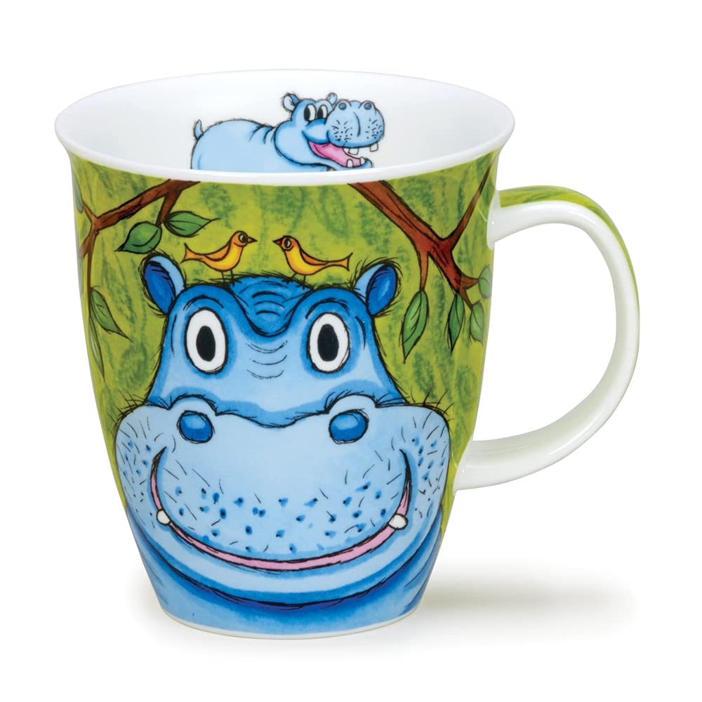 Dunoon Nevis Go Wild Crazy Animal Bone China Mug - Hippo