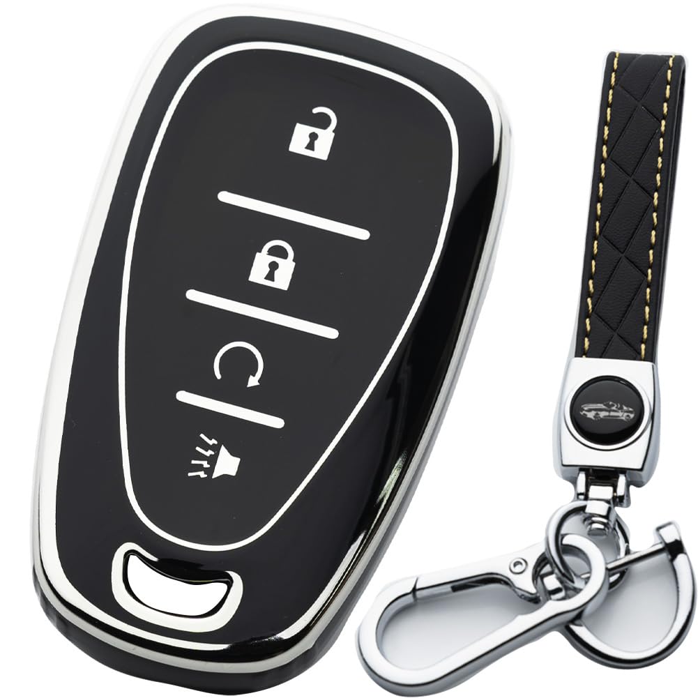 Photo 1 of Tautrophen Key Fob Cover Compatible with Chevy Bolt EV EUV Trailblazer Traverse Trax Blazer Equinox Cruze Sonic Volt