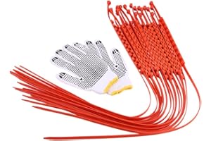 HEADERBS Snow Chains, 20pcs Car Truck Anti skid Nylon Tyre Chains Snow Mud Car Security Tire Belt Cable w Gloves Car Security Anti Skid Slip Chains Emergency