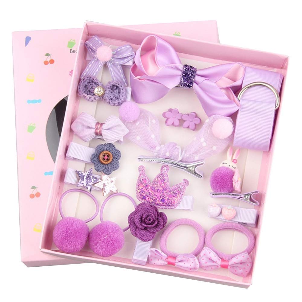 DONGKER 18PCS Pet Hair Clip,Cat Bowknot Hairpins Pet Dog Hair Bows knot w/Rubber Bands for Cats Dogs Kitten Puppies Girl Grooming Accessories