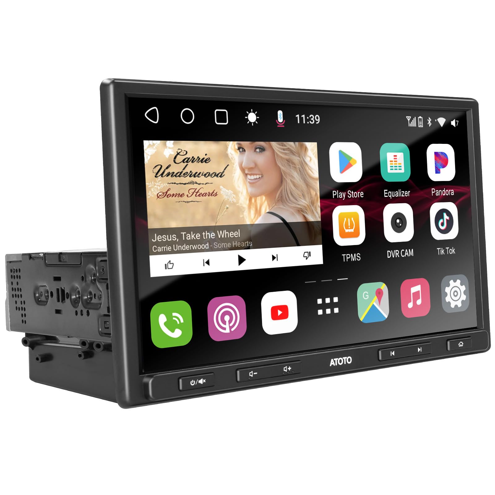 Photo 1 of [10.1" QLED] ATOTO S8 Single Din & Double Din Adaptive Android Car Stereo, 4G+32G, Wireless CarPlay & Android Auto, 4 Internet Options, Dual Bluetooth, 4x29W Amp, 36-Band EQ, SCVC&LRV, HDMI Input