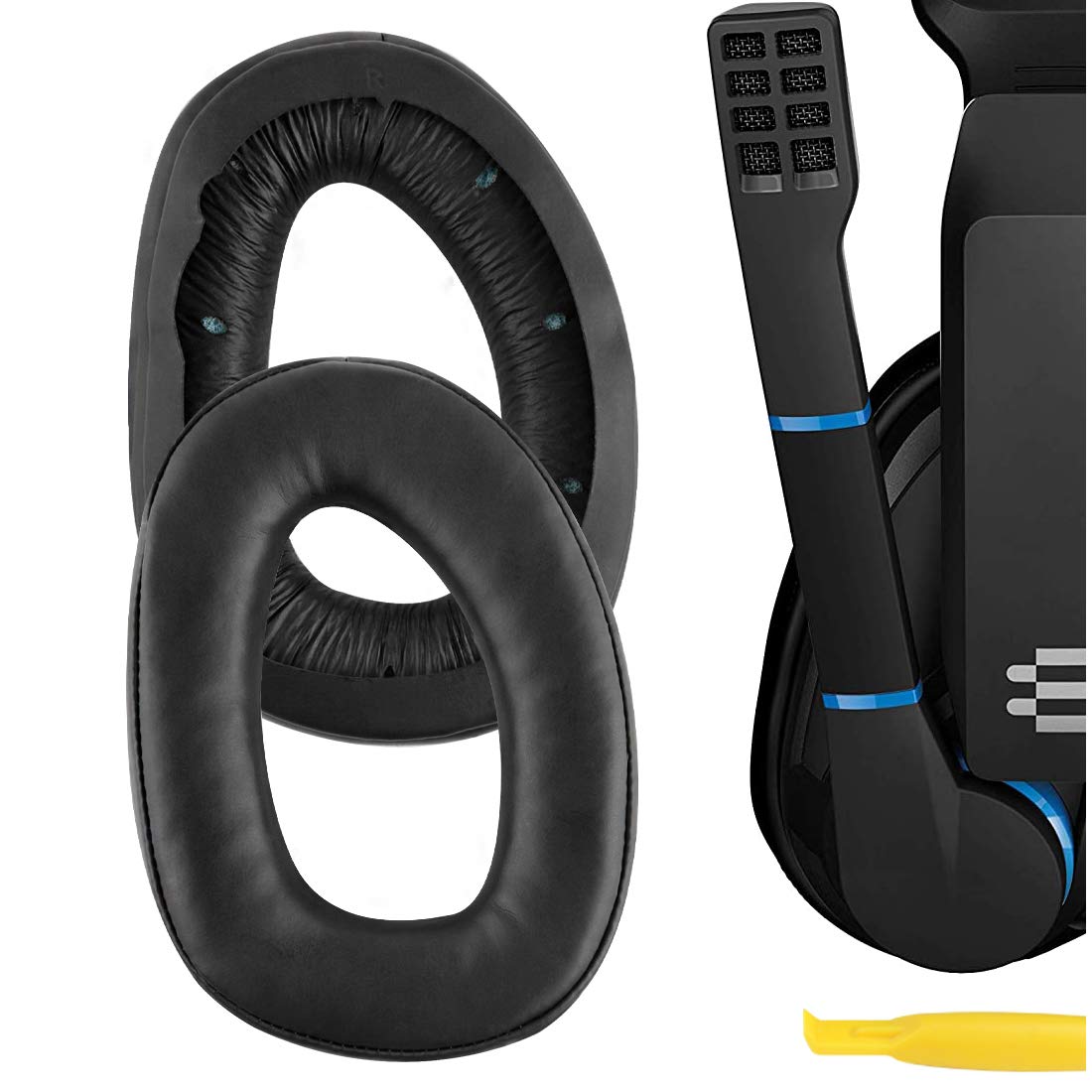 Geekria Replacement Ear Pads for Sennheiser GSP300/ GSP301/ GSP302/ GSP303/ GSP350/ GSP370 Gaming Headphones Ear Cushions (Black)