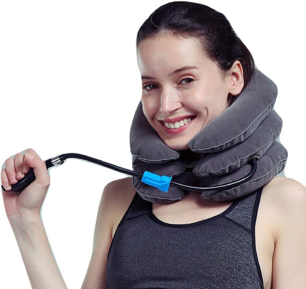 HLDUYIN Cervical Neck Traction Device - Neck Traction Inflatable Cervical Collar Is Optimal for Chronic Neck Pain Relief - Adjustable Air Neck Brace