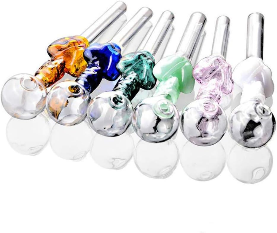 elevi Colorful Straight Thick Pyrex Glass Artcrafts Pipes 10 Pcs