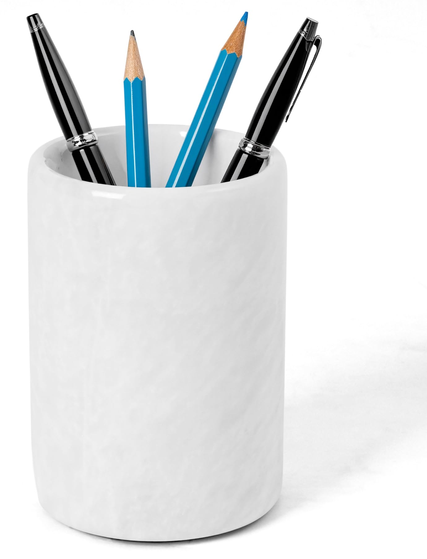 Radicaln Marble Desk Organizer White 4.5"x3" Inch Handmade Pen Holder For Organizer Set - School Supplies Accessories & workspace organizer - Stationary Holder