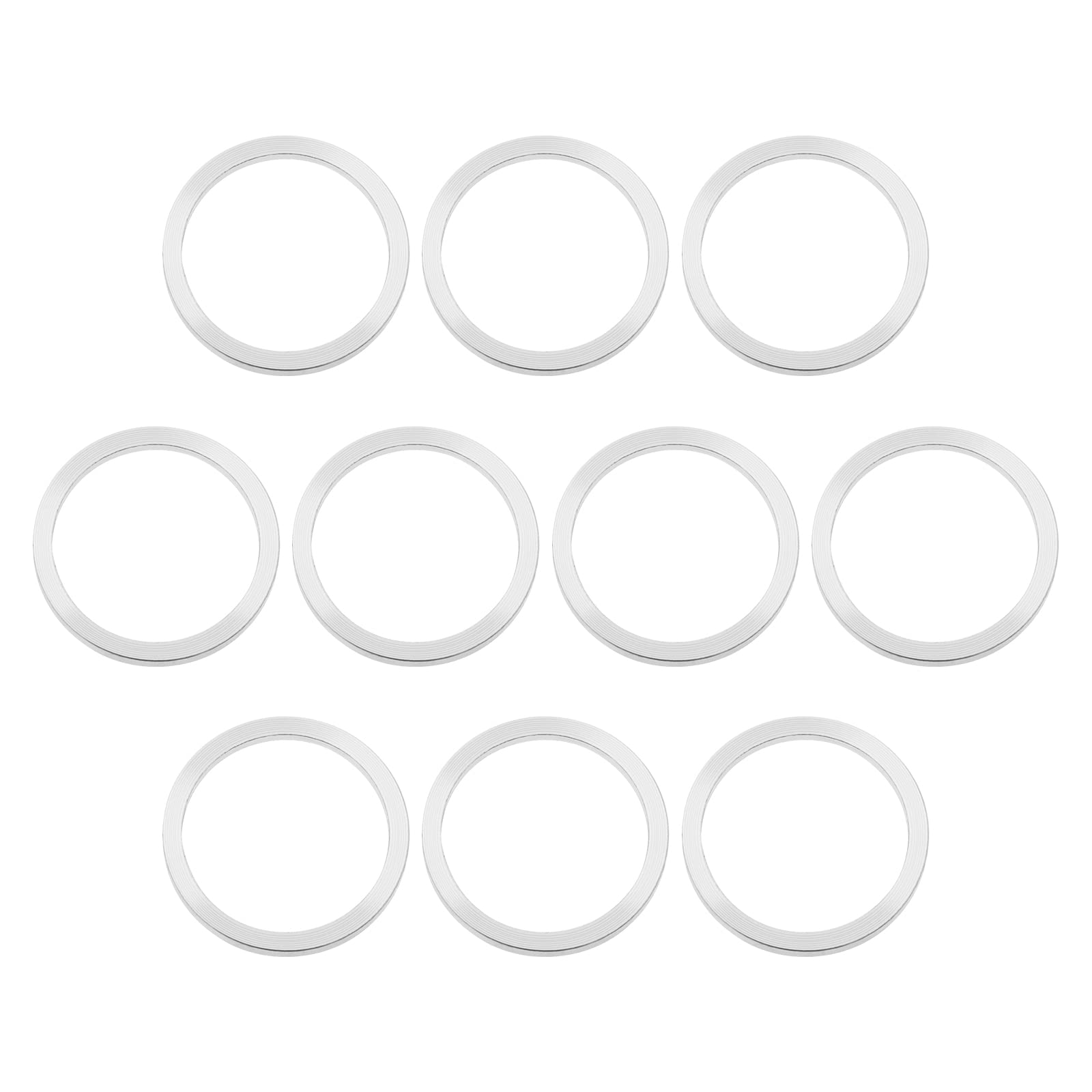 Be In Your Mind 10PCS Bicycle Chainring Bolt Spacers Washer Aluminum Alloy Double Ring to Single Gasket for Bike Headset Chainwheel Chainring 1mm Thickness 10mm Inner Diameter
