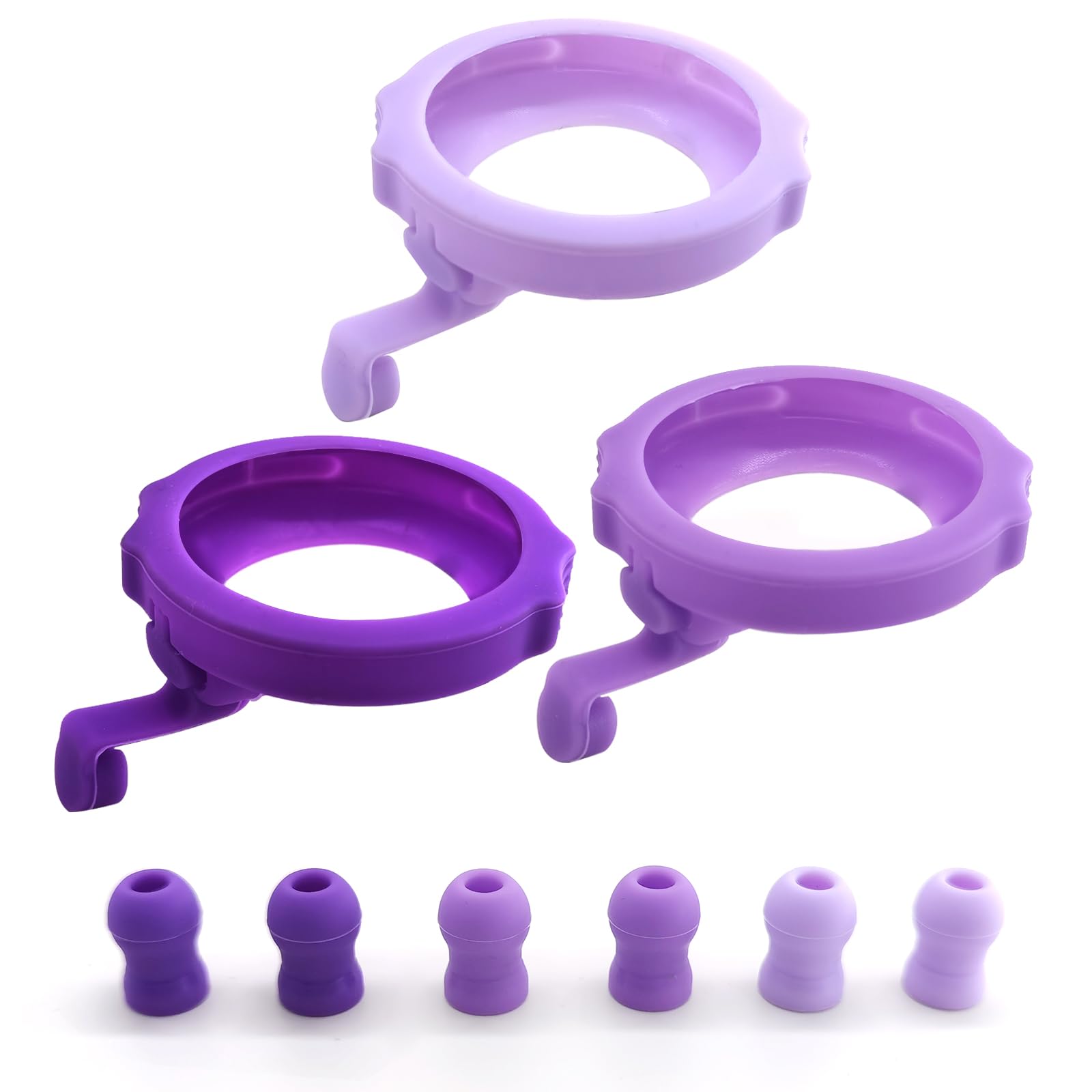 Photo 1 of 3 Pack Silicone Protective Cover and 6 Pack Ear Tips Replacement Accessories for EKO CORE 500™ Digital Stethoscope, Dustproof Plug Design Prevents Dust from Entering The Device's Interface (Purple)