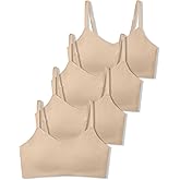 SALIA GIRL Soft Fixed Padding Training Bras for Girls, Seamless Cami Sports Bras for Teens 10-14, Adjustable Strap Design