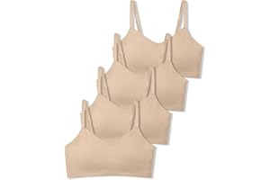 SALIA GIRL Soft Fixed Padding Training Bras for Girls, Seamless Cami Sports Bras for Teens 10-14, Adjustable Strap Design