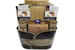 Premium Chocolate Snacks Gift Basket – Gourmet Assortment of Truffles, Milk Chocolates, Cookies, Pretzels & Biscotti – Amazin