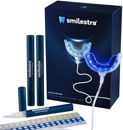 kit de blanqueamiento de dientes smilestra 16 luces led para blanquear dientes 35 peroxido de carbamida 3 boligrafos de gel fabricados en