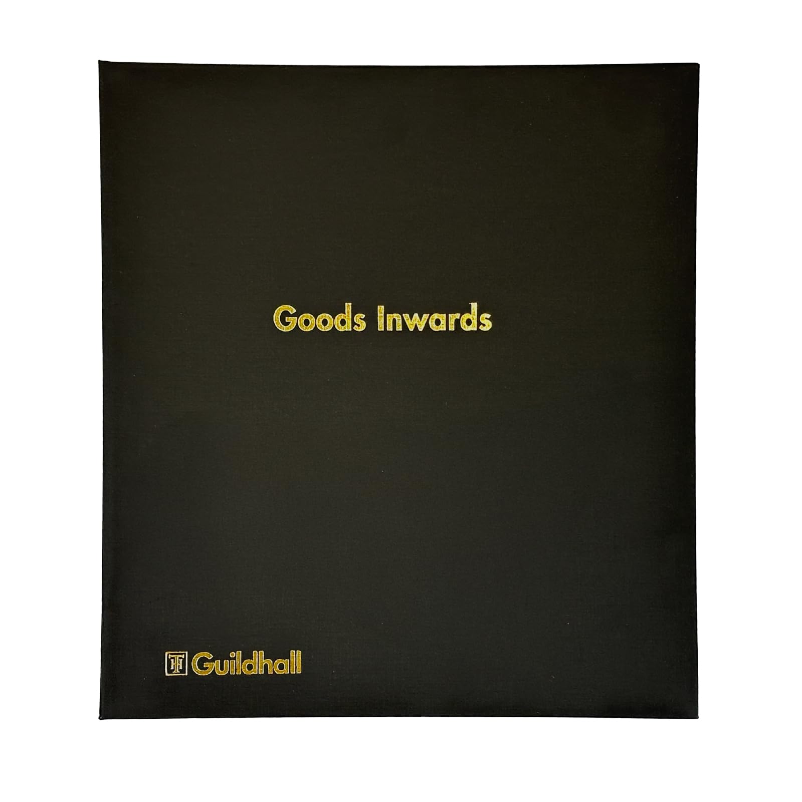 Exacompta - Ref T1027Z - Guildhall - Good Inwards Book, Durable Case bound Black Covers, 298 x 273mm, 160 Pages, Tamper-Free Binding, Folds Flat For Desktop Use - Black
