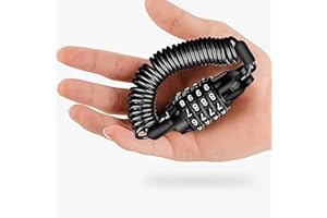 Jiaxitek Motorcycle Helmet Lock, Portable Password Combination Security Lock 59 Inch Cable Lock for Bicycle Motorbike Suitcas