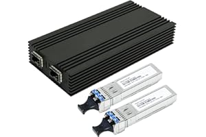 USB 4 Type C to Dual 10Gb SFP+ Fiber Port Ethernet Network Adapter with Intel 82599ES Chipset Thunderbolt 5/4/3 Compatible fo