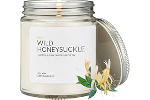 1OAK Soy Wax Scented Candles (Wild Honeysuckle) - Long Burning Premium Hand-Poured (7oz.)