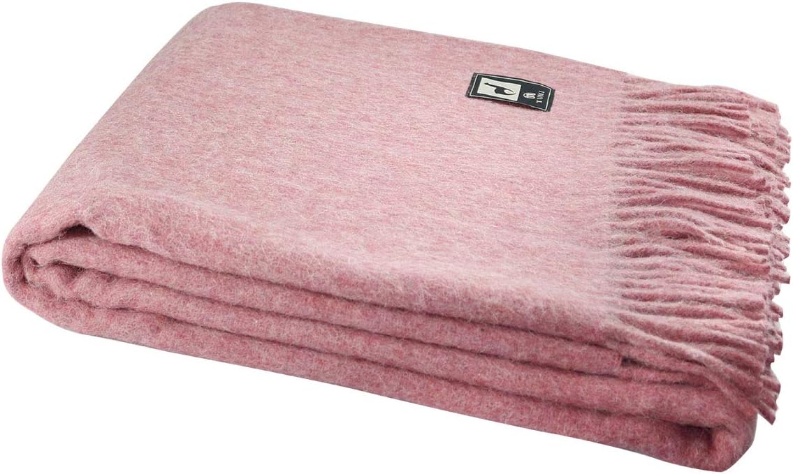 Superfine Natural Alpaca Yarn & Merino Wool Woven Blanket