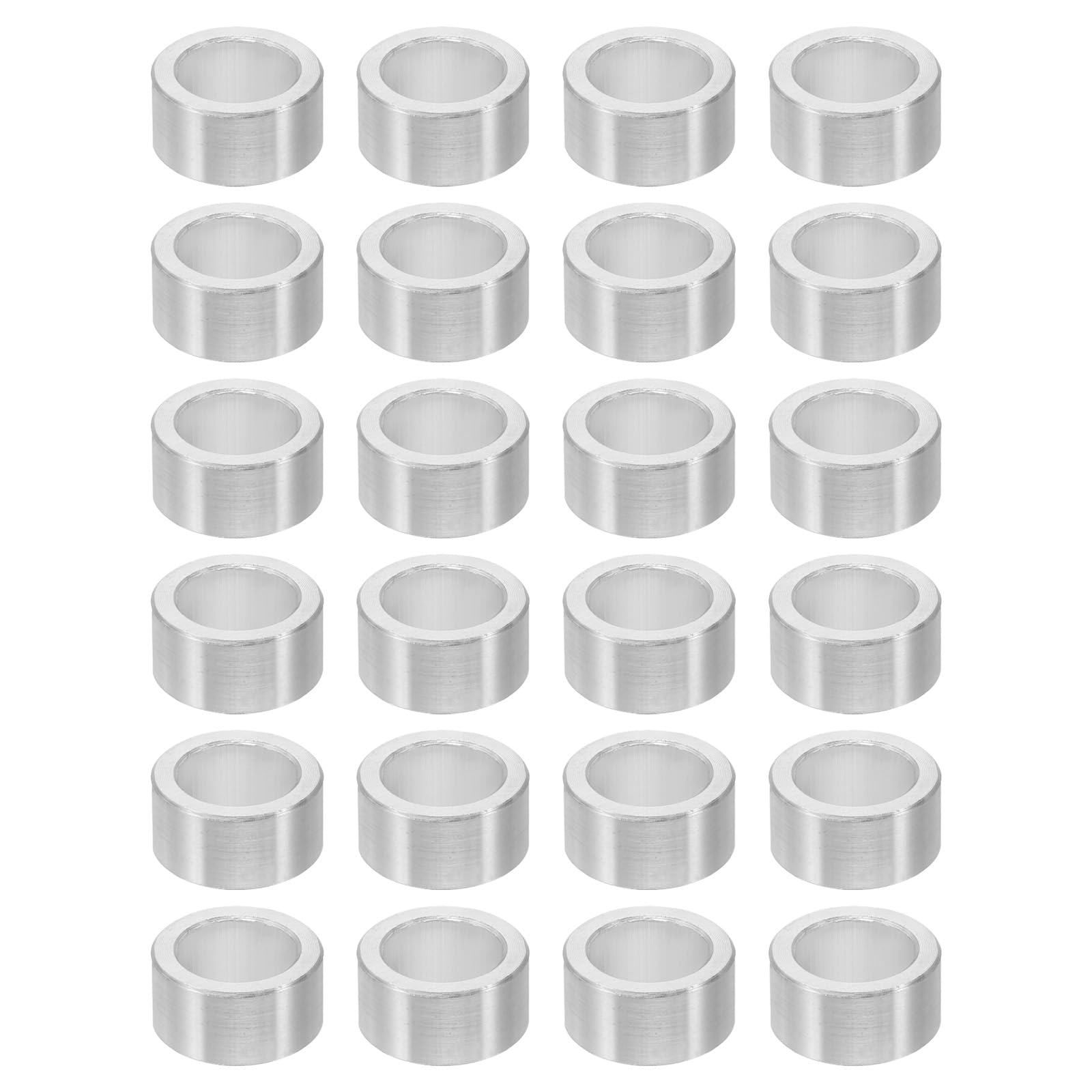 PATIKIL M8 Aluminum Spacers, 24 Pcs Metal Spacers Aluminum 8.2mm ID x 12mm OD x 6mm l Aluminum Spacer Screw Standoff Round for 5/16 or M8 Screw Bolts