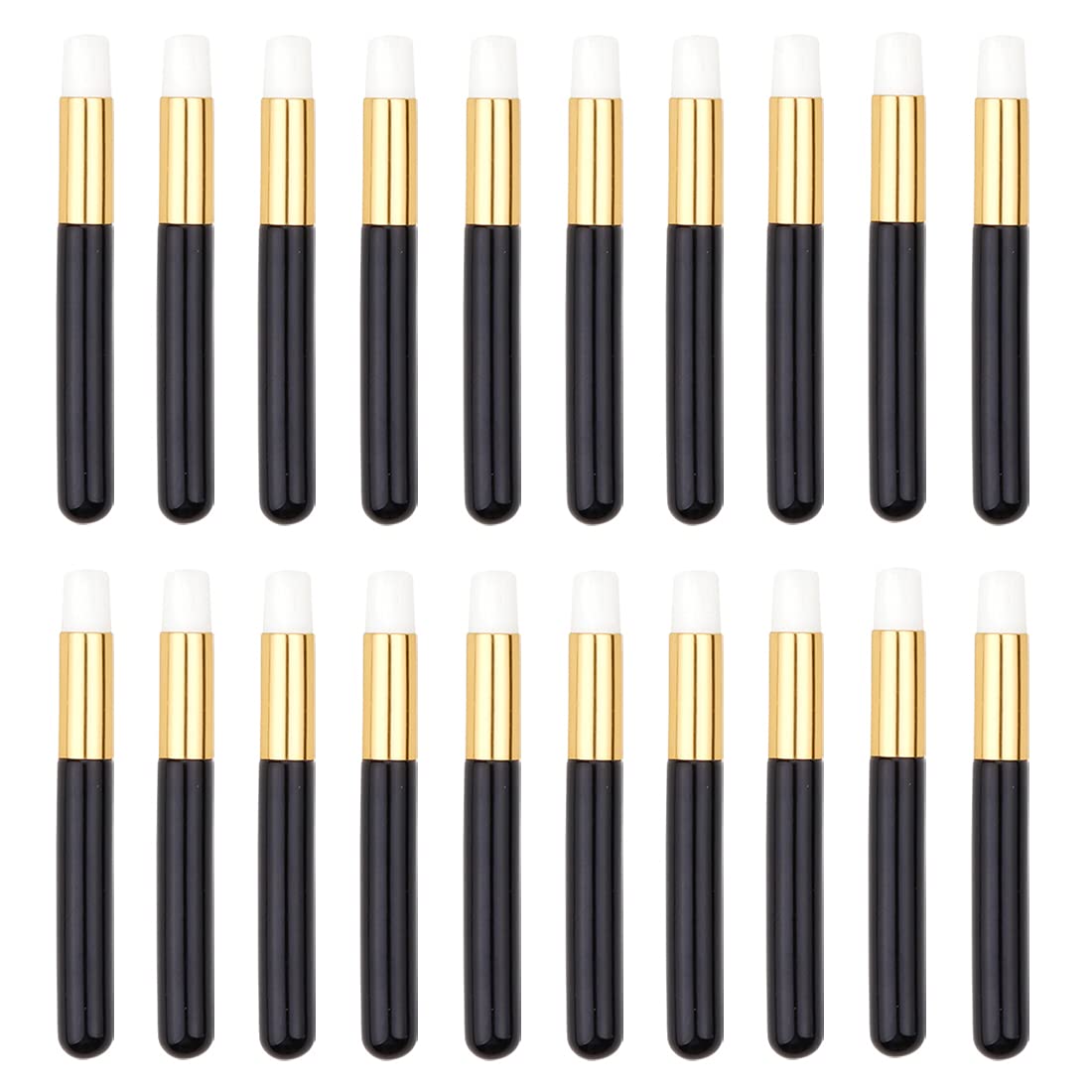 BAQI 20 Pieces Lash Shampoo Brushes Peel Off Blackhead Remover Tool Cosmetic Nose Cleanser Brushes Extension Eyelash Noses Pore Deep Makeup Cleaner Tools for Women Girls Facial Cleaning, Black