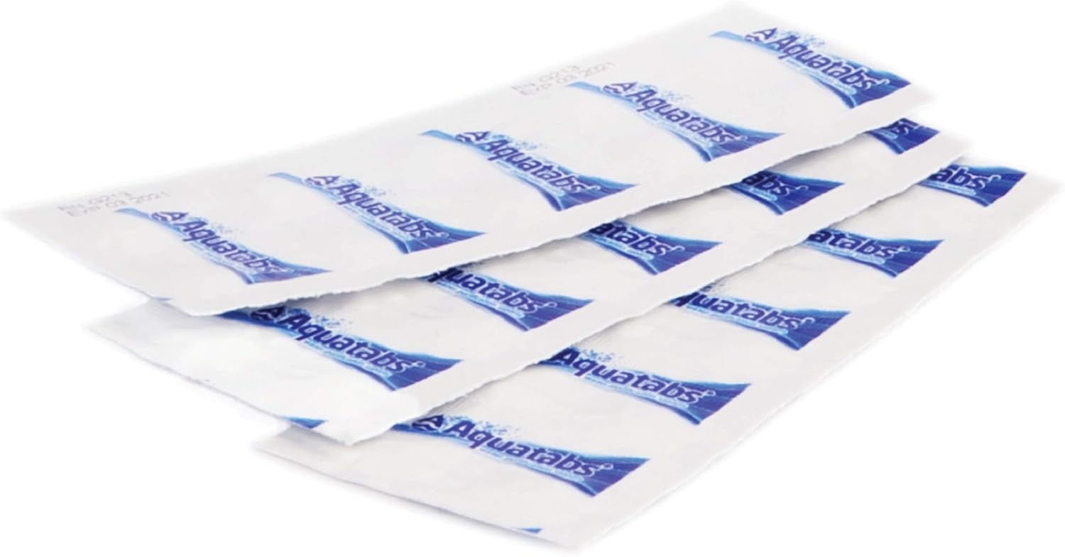 Aquatabs Water Purification Tablets for Camping and Emergency Preparedness, 30-Pack, One Color, One Size : Camping Water Purifiers : Sports & Outdoors