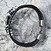 Handmade Punk Bracelet for Man - Retro Genuine Leather Cuff Wrap Bracelet (Black)
