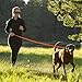 RUFFWEAR Extendable Dog Lead, Hands Free - Waist Belt for Running, Walking or Hiking, All Sized Breeds, Length: 2.2 m (7.3 ft) - Stretches to 3.4 m (11 ft), Orange Sunset, Roamer Leash, 40354-83573