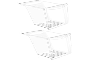 YILISAWIN [2 Pack]Upgraded 240337103 Refrigerator Crisper Drawers Bins Suitable For Frigidaire Kenmore Refrigerator,240337103 Crisper Bin Drawer Replacement Drawer Parts AP2115741, 240337100, 240337102
