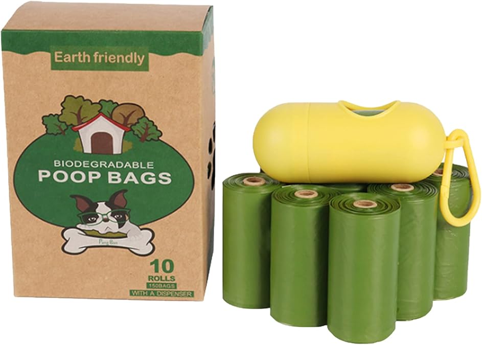 WowTowel 150pcs Biodegradable Dog Poop Bag with 1 Free