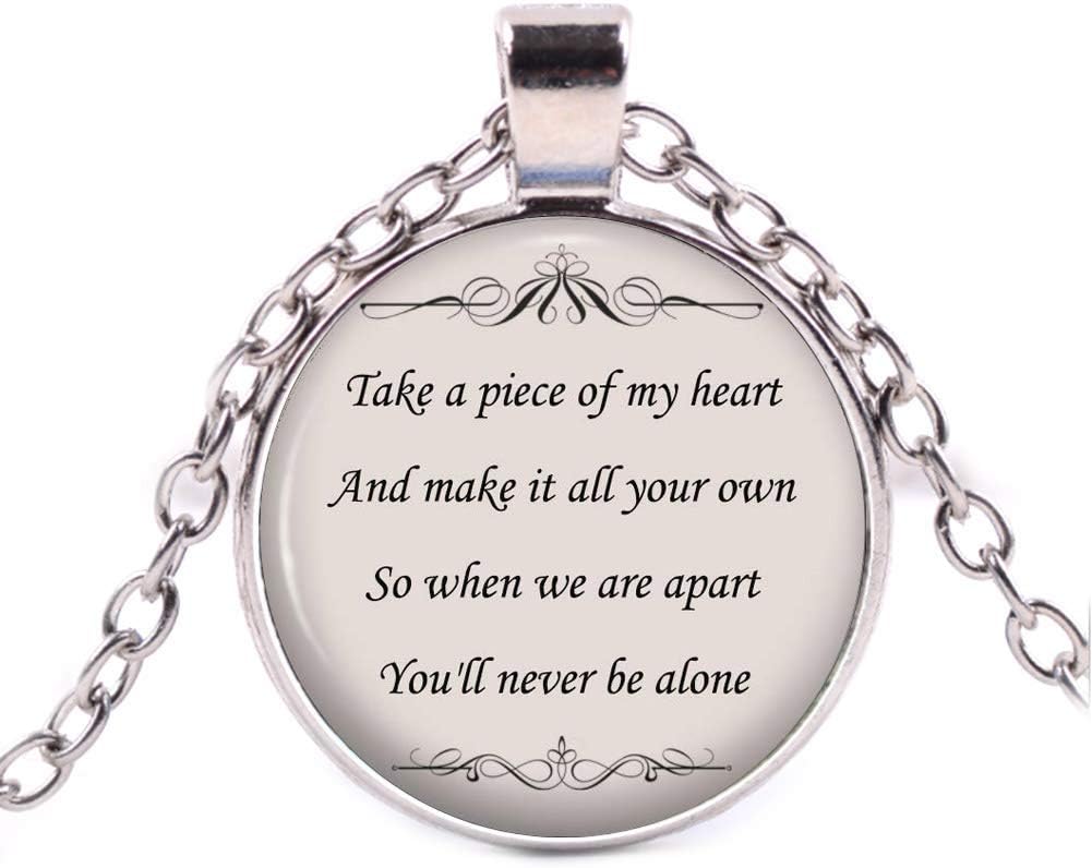 Shawn Mendes Song Lyric Quote Necklace - Never Be Alone Friendship Romantic Jewelry