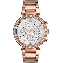 Amazon.com: Michael Kors Parker Chronograph Rose Gold-Tone 