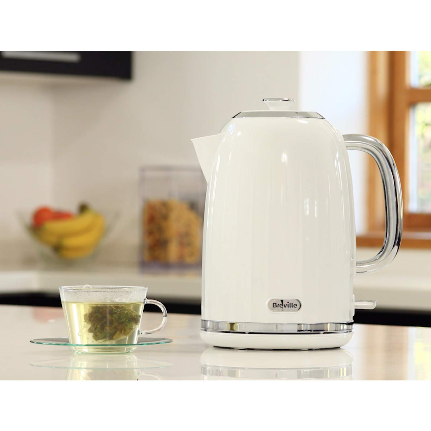 Breville Impressions Electric Kettle, 1.7 Litre, 3 KW Fast Boil, White [VKJ378] Buy Online in