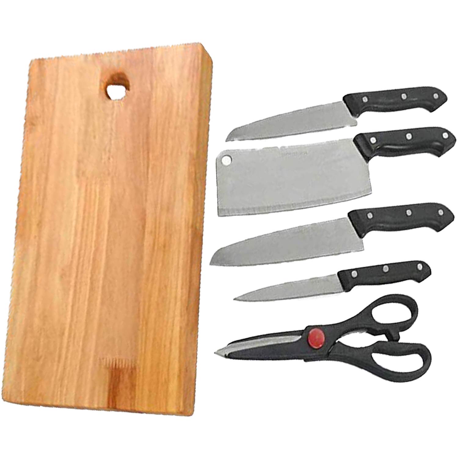 Buy Home Art Wooden Chopping Cutting Board with Stainless Steel Knife