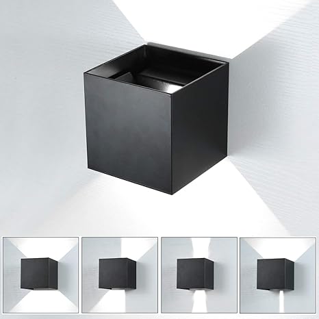 Lightsjoy 10w Led Wandleuchte Innen Aussen Wandlampe Aussenlampe Wand Kaltweisse Aussenwandleuchte Modern Aussenleuchte Wandlicht Fur Outdoor Indoor Schlafzimmer Garage Korridor Garten Usw Amazon De Beleuchtung