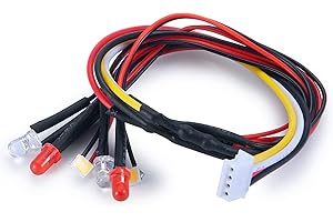 Zolikar RC LED Front Light and Red Rear Light Taillight Set for Kyosho Mini Z 4x4 32521 1/24 Scale Wrangler