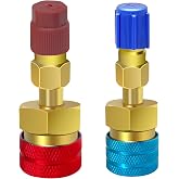 Boltigen R1234YF Quick Coupler, R1234yf to R134a Adapter,1234yf to 134a Adapter High Low Side Connector Conversion Kit for AC Charging R-1234yf Refrigerant Air Conditioning System Hose Fitting
