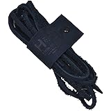 Hide & Drink, Durable Thin Leather Laces (4mm) Wide, (1.8mm Thick) (35 in.) Long for Work Boots & Dress Shoes Handmade :: Blu