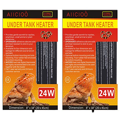 Aiicioo Reptile Heating Pad Hermit Crab Heater Heat Mat for Reptiles