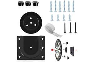 Dartboard Bracket Hanging Darts Accessories - Plastic Dartboard Mounting Bracket Kit with Screws, Nails, Tape Measure, U-Desi