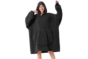 FestiCorp Oversized Blanket Hoodie for Adults - Extra Long Wearable Sweatshirt with Giant Sleeve, Hood and Pocket